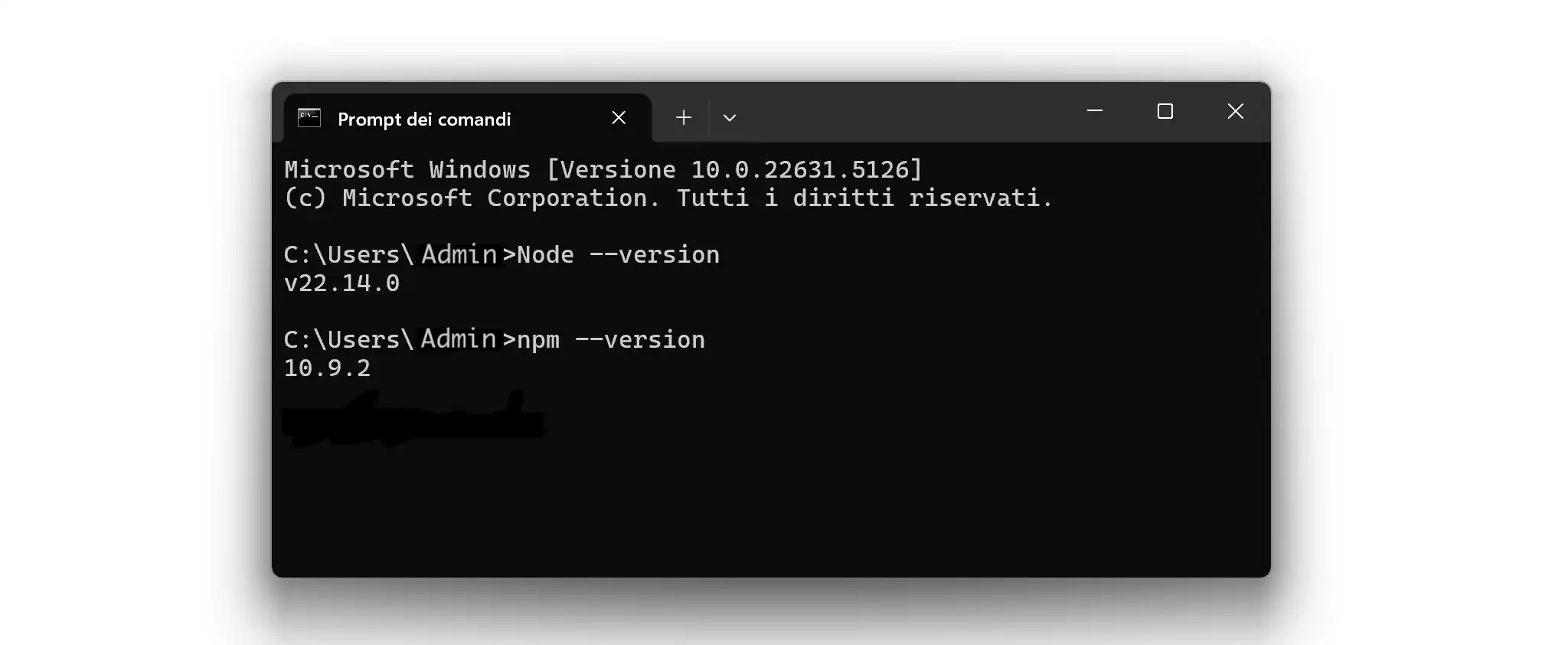 Controllare l'installazione di Node.js